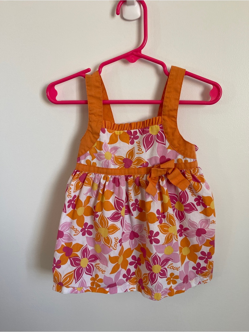 Kidgets Girls Floral Sundress in Orange and‎ Pink